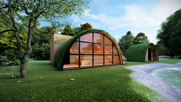 Glasshouse sauna